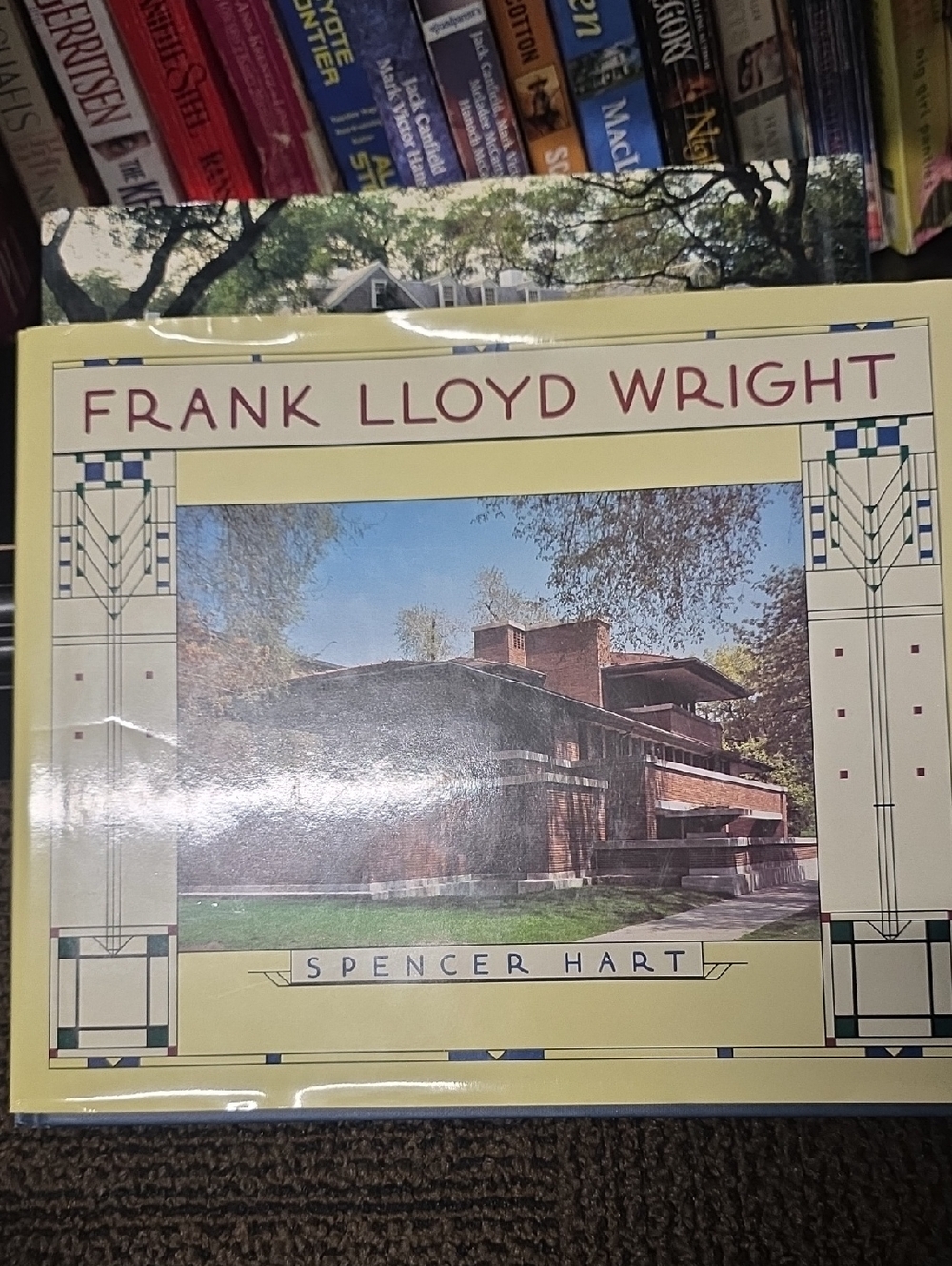 Frank Lloyd Wright Coffee Table Book - Yellow Cover with Blue Accents